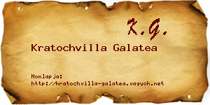 Kratochvilla Galatea névjegykártya